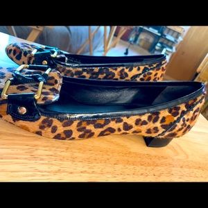 Cole Haan Ballet Flats slip On Animal Print Calf Hair 8